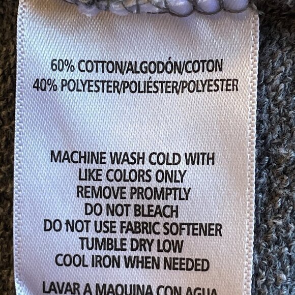 Tommy Hilfiger Sport Hoodie Oversize Grey has White Stars Gold Metallic Spellout - Picture 8 of 9